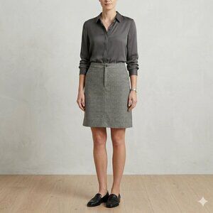 *The Work Collection Grey Plaid Skirt